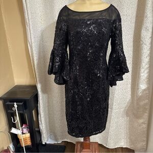 Calvin Klein black sequins dress